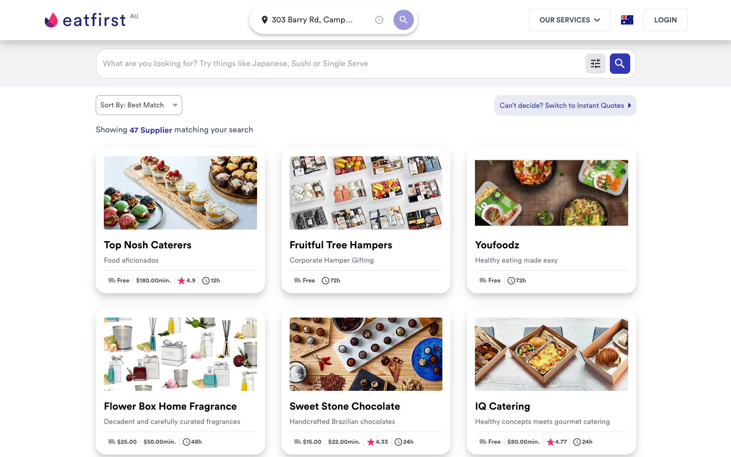 Eatfirst marketplace