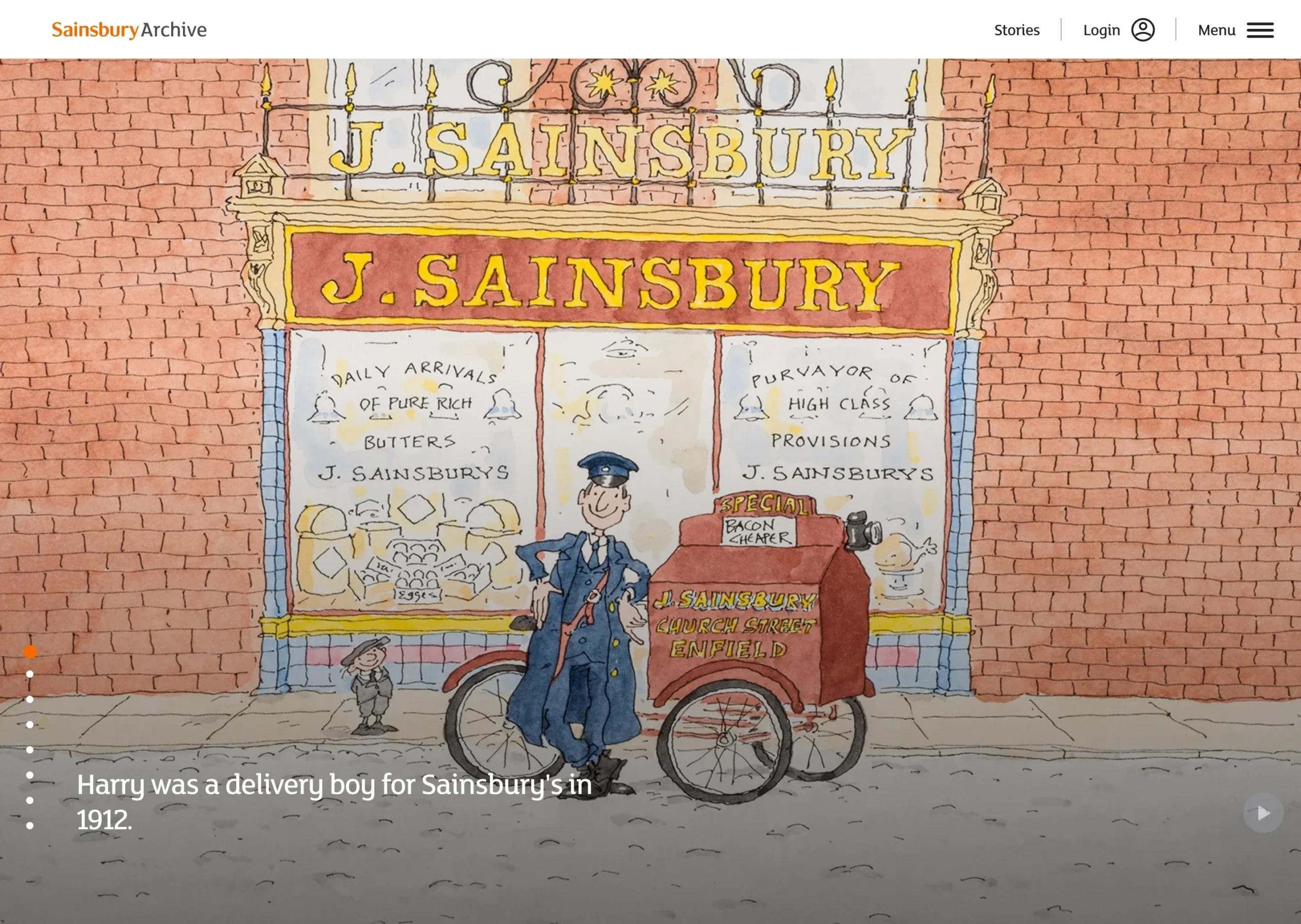 Sainsbury Archive: Harry’s Story landing page